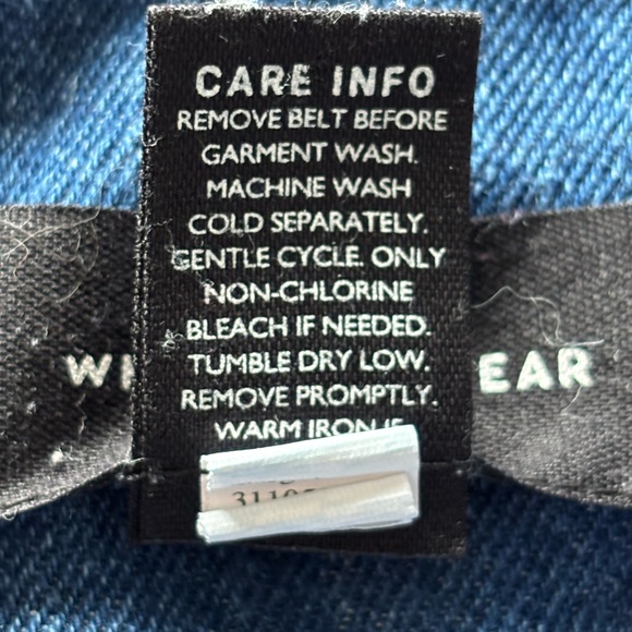 Who What Wear A-Line Blue Denim Skirt Size 10 Removable Belt Pockets Back Zipper - Picture 4 of 9